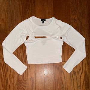 Express cropped layered top